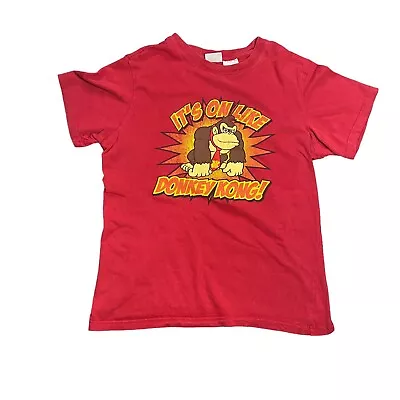 Buy Vintage Donkey Kong T Shirt Red 100% Cotton Size Small Nintendo Tee Graphic • 12£