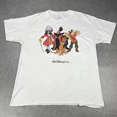 Buy Disney Male Villains Hook, Jafar, Scar, Gaston, T-shirt Walt Disney World • 12.99£
