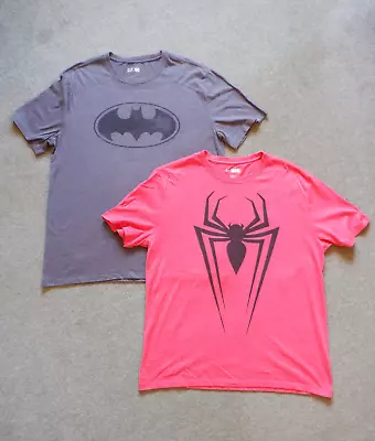 Buy GAP Mens Marvel DC Batman Spiderman Logo T-Shirts X 2 Size L - See Measurements • 6.99£
