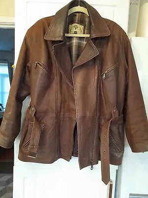 Buy NWT HIDE PARK Ladies Brown Leather Jacket. XL TOP GRADE HIDE • 75£