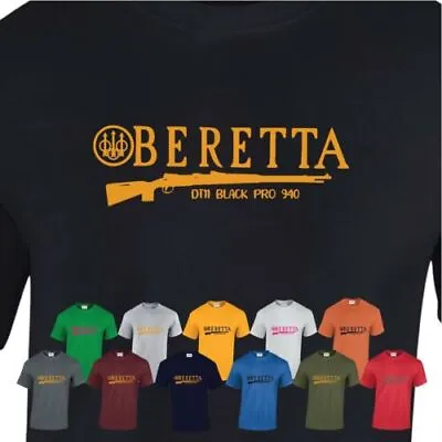 Buy Beretta Hunter Shotgun Firearm Hunting Shooting Shooter Cool Gift Men T Shirt • 8.99£