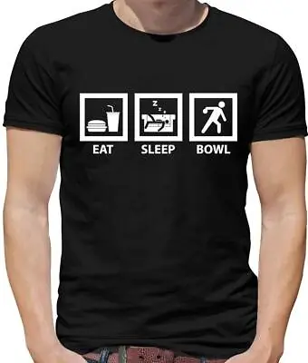 Buy Eat Sleep Bowl Mens T-Shirt - Bowling - 10 Pin - Bowler - Bowls - Game - Sport • 13.95£