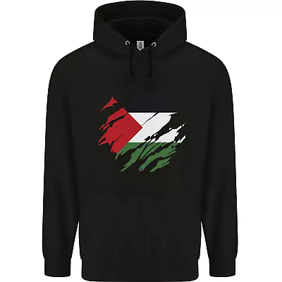 Buy Torn Palestine Flag Palestinian Day Football Mens 80% Cotton Hoodie • 19.99£