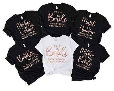 Buy Brides Maid T-Shirt, Bachelor Party Bride Team Mother Tee, Bride Groom Hen Party • 5.99£