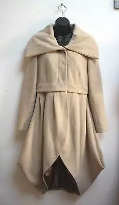 Buy Yasemin Akat X GHOST Coat Jacket Size UK 8 Beige Convertible • 89£