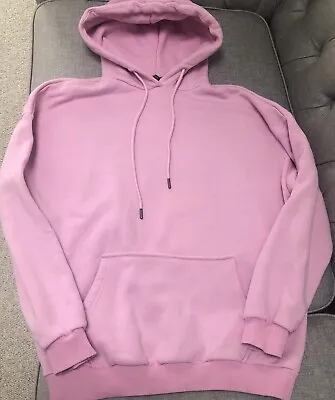 Buy Boohoo Oversized Hoodie Pink XS Fleece Lined Cotton Blend • 8£
