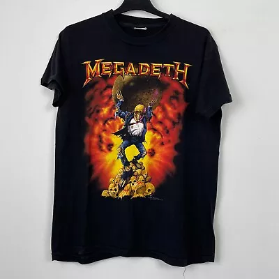 Buy Vintage 1990 Megadeth Oxidation Of The Nations 90s Rare Band Tour T-Shirt M • 80£