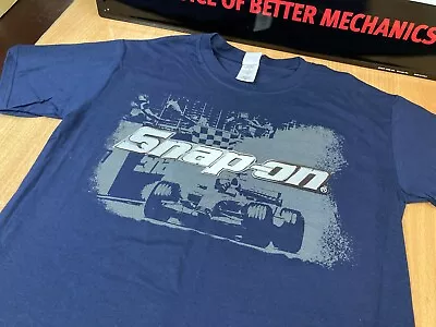 Buy Snap-On Tools Racing Mens Navy Blue T-Shirt Front & Back Print 100% Cotton New  • 13.99£