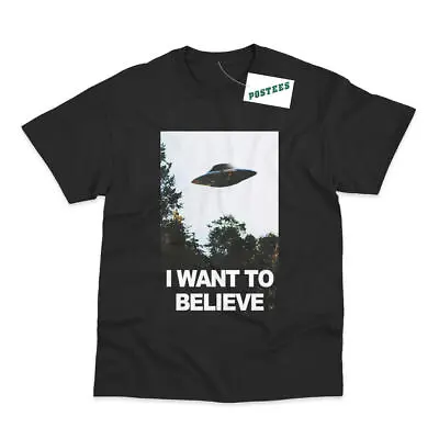 Buy I Want To Believe UFO Alien Inspired By The X-Files Printed T-Shirt • 10.95£