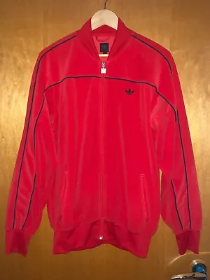 Buy Velour Adidas Jacket Tracksuit Top Medium Red Black Run Dmc Star Wars Spezial • 39.99£