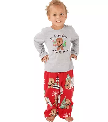 Buy MUNKI MUNKI Little Kid's 2-Piece Chewbacca Holiday Pajama Set Sz 4 Star Wars PJs • 13.81£