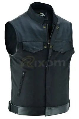 Buy Bikers Leather Cudora Vest Sons Of Anarchy Vest Motorbike Waistcoat Black Vest • 35£