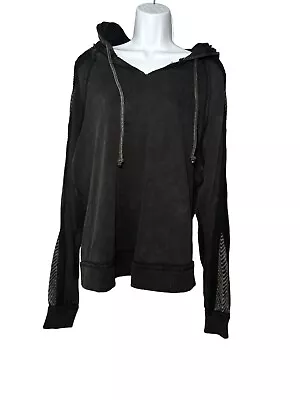 Buy Oli & Hali Washed Distressed Top Hoodie Boho Boutique Sweatshirt Size Large • 43.43£