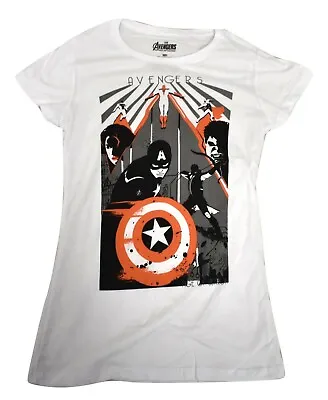 Buy Marvel Juniors Avengers Age Of Ultron Captain America White Shirt New M • 9.47£