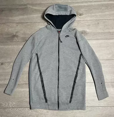 Buy Nike Women Tech Fleece Cocoon Mesh Long Hoodie Grey 725844-091 XS • 17.99£