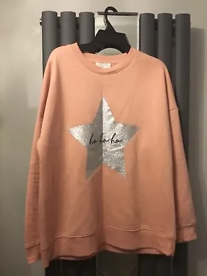 Buy Papaya Christmas Sweatshirt Jumper Size M Sparkly Star,Ho Ho Ho Star, Medium • 3.50£