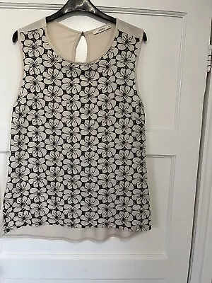 Buy Oasis Black And Cream Top Size 12 • 3.99£