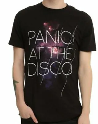 Buy Official Panic At The Disco Galaxy Logo Mens Black T Shirt PATD Classic Tee • 16.95£