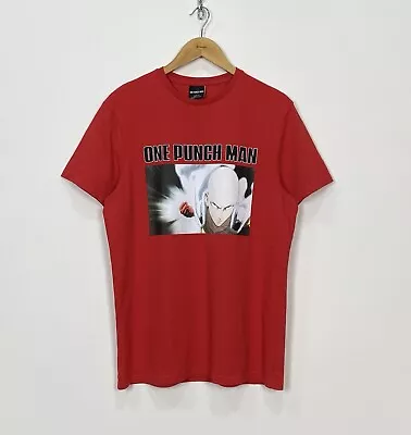 Buy Saitama One Punch Man Anime Movie T-shirt Men’s Size XL Red Short Sleeve Top • 24£