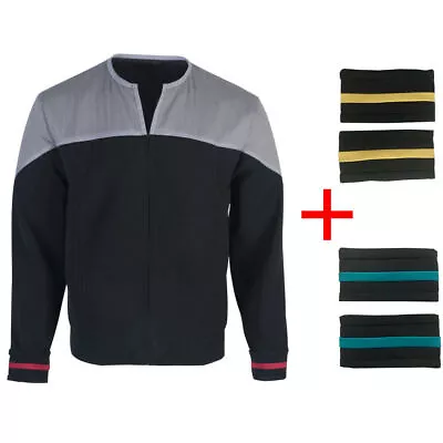 Buy First Contact Captain Picard Jacket DSN Starfleet Uniforms Coat Costumes Black • 48£