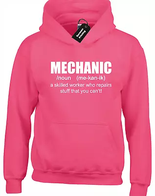 Buy Mechanic Definition Hoody Hoodie Funny Car Joke Gift Present Idea For Dad • 16.99£