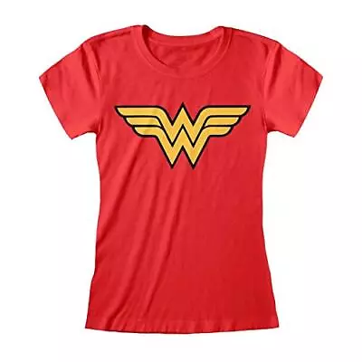Buy S Wonder Woman - Logo Womens Red Fitted T-Shirt Small - Small - Wome - K777z • 13.09£