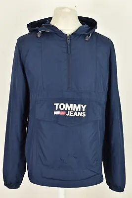 Buy TOMMY HILFIGER Blue Windbreaker Jacket Size S Mens Half Zip Pullover Outdoors • 14.55£