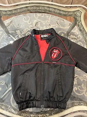 Buy Vintage Roadie Rolling Stones Red Satin Lined Jacket Adult X Small • 75.59£