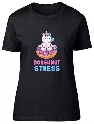 Buy Daughnut Stress Womens T-Shirt Funny Unicorn Ladies Gift Tee • 8.99£