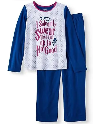 Buy NWT Girls HARRY POTTER 2 Pc Flannel PAJAMAS  4-5. 6-6X & 7-8 I Am Up To No Good • 11.83£