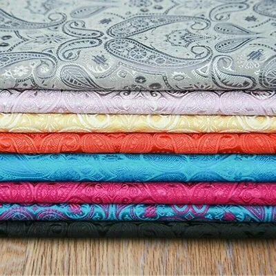 Buy Brocade Fabric Damask Imitated Silk Flower Cushion Clothing Material 75cm*100cm • 17.04£