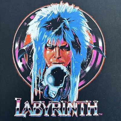 Buy Labyrinth T-Shirt Gildan 100% Heavy Cotton Cult Film David Bowie Large Black • 19.95£