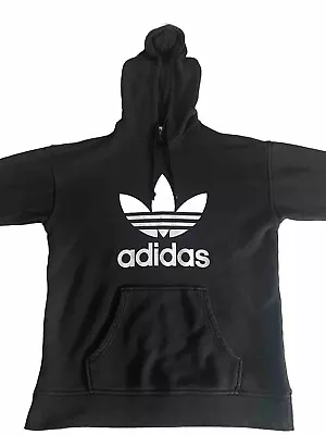 Buy Adidas Mens Trefoil Fleece Hoodie Hooded Sweatshirt Large 100% Cotton Size UK 12 • 6.99£