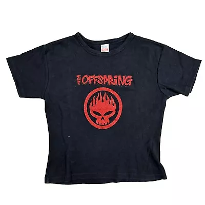 Buy The Offspring Band T-Shirt Graphic Print Skull Short Sleeve Black Womens Small • 14.99£