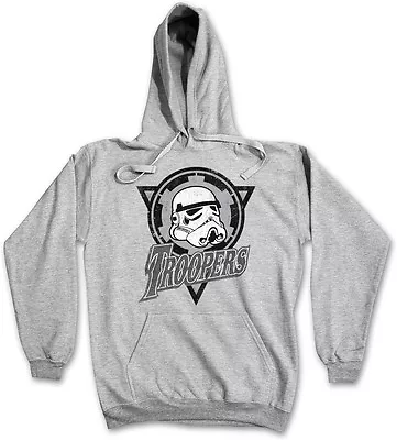 Buy TROOPERS LOGO I HOODED SWEATSHIRT HOODIE - Dark Star Stormtrooper Imperial Logo • 33.27£