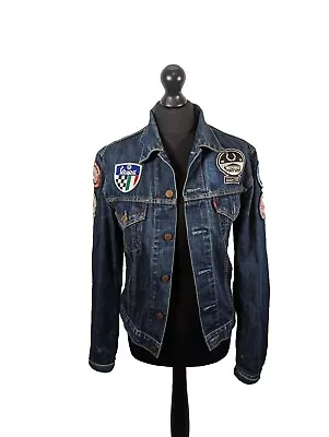 Buy Levi's Denim Jacket For Girls Vintage  Size 6 - 8 See Details Vespa Patches • 17£