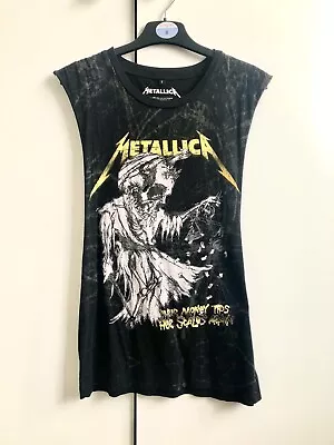 Buy Metallica Acid Wash And Justice For All Drop Arm Tank Vest Tee Tshirt S • 29.99£