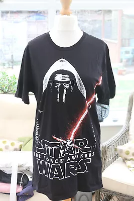 Buy Star Wars The Force Awakens T-Shirt New With Tag Size L 100% Cotton Black Colour • 6.50£