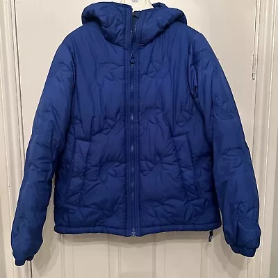 Buy Adidas Originals Padded Jacket With Embroidered Trefoils Blue UK Size Small • 34.99£