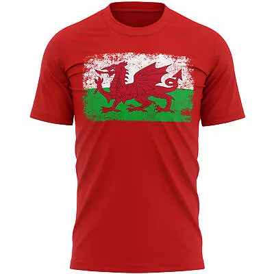 Buy Wales Grunge Flag T Shirt Rugby Country Welsh Cymru Nation Gift Idea For Him ... • 14.99£