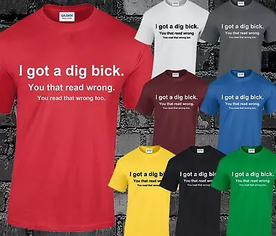 Buy Dig Bick Funny Mens T Shirt Graphic Joke Meme Big Bang Theory Bazinga Top • 7.99£