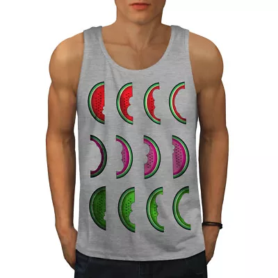 Buy Wellcoda Watermelon Fruit Mens Tank Top, Watermelon Active Sports Shirt • 14.99£