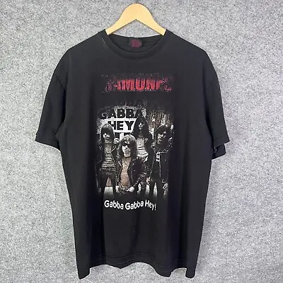 Buy Vintage Ramones T-Shirt Mens XL Black Gabba Gabba Hey Punk Rock Thunder Plus Tag • 49.99£