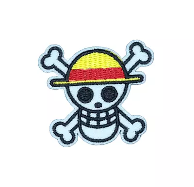 Buy One Piece Straw Hat Skull Embroidered Patch Badge Sew On Iron On Anime Gift • 1.99£