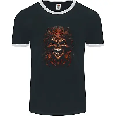 Buy Evil Emperor Of Death Demon Grim Reaper Devil Mens Ringer T-Shirt FotL • 10.99£