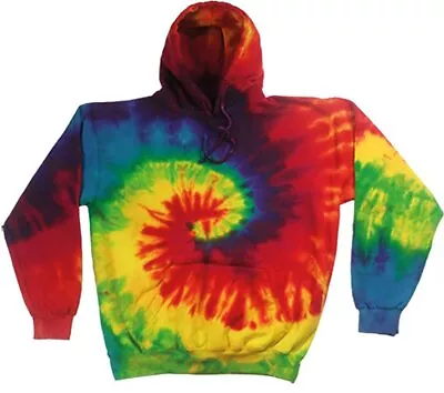 Buy Colortone Rainbow Tie-Dye Unisex Hoodie TD31M-Long Sleeve Warm Hooded Sweatshirt • 38.89£