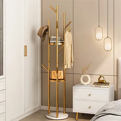Buy Heavy Duty Marble Coat Rack Stand Tall Clothes Rail Hanger F Bedroom Office Hall • 50.97£