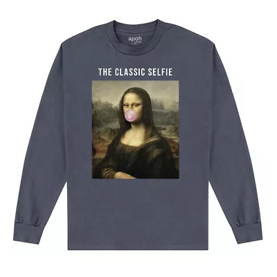 Buy Official Apoh Da Vinci Selfie Long Sleeve T-Shirt Crew Neck T Shirt Tee Top • 32.95£