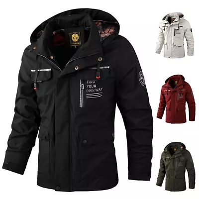 Buy Mens Windbreaker Jacket Outdoor Waterproof Sports Climbing Jacket Warm Coat • 24.55£