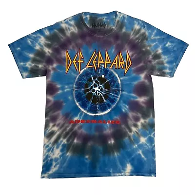 Buy Def Leppard T-Shirt Adrenalize Tie Dye Blue Mens S Short Sleeve Music Rock Band • 15.99£